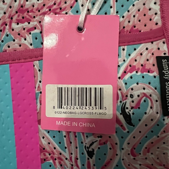 NWT Simply Southern Flamingo neoprene crossbody bag - Picture 6 of 7